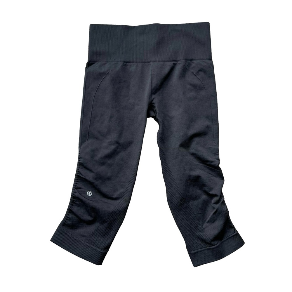Lululemon Athletica Charcoal Dark Gray Ebb Crop Pant Legging size 6